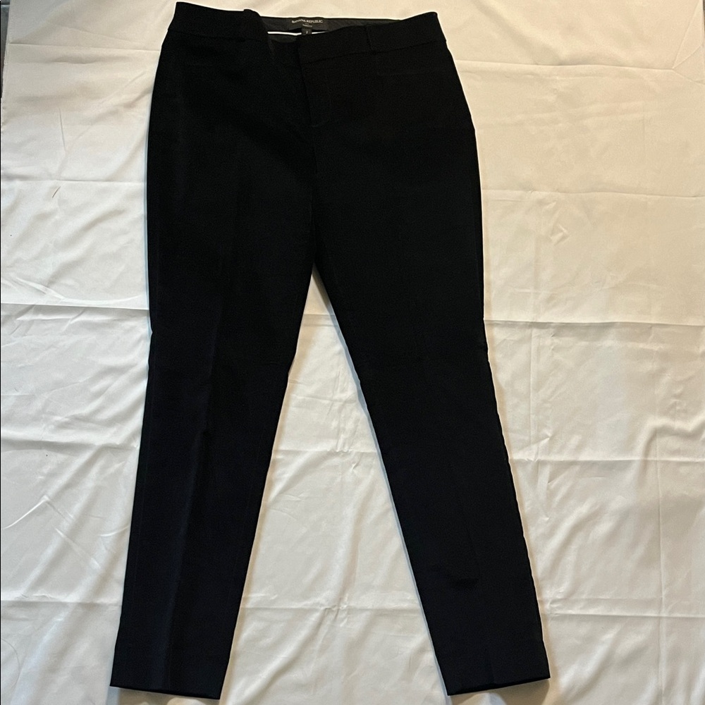 Banana Republic Sloan Fit Velvet Black Tailored Pants Size 2